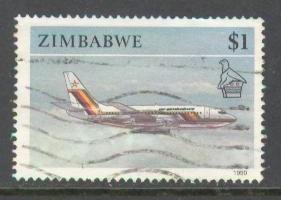ZIMBABWE Sc# 630 USED FVF Jet Airplane $1