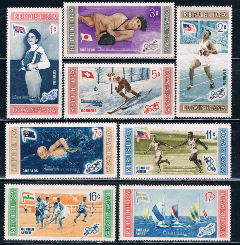 Dominican Republic 501-05;C106-08 MNH set Winners 1956 Olympics  (D0042)