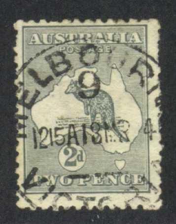 Australia #3 Kangaroo and Map, used (10.00)