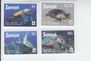 2017 Samoa Hawksbill Turtle WWF (4)  (Scott NA) MNH