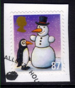 GB 2012 QE2 87p Christmas Snowman & Penguin Ex Fdc SG 3418 ( C414 )