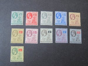 Montserrat 1916 Sc 43-53 KGV set MH