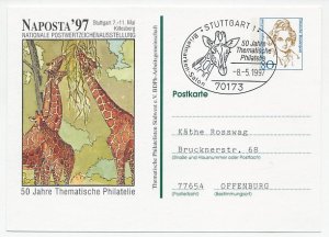 Postal stationery Germany 1997 Giraffe