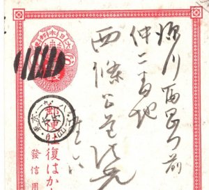 JAPAN Postal Stationery Card 1s Red Tokyo {samwells-covers}KA178