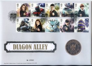 2018 Medallion Medal Cover HARRY POTTER DIAGON ALLEY