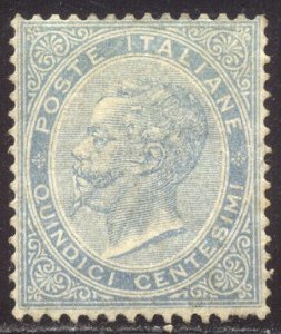 ITALY #29 SCARCE Mint - 1863 15c Blue