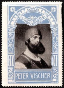 Vintage Germany Poster Stamp Peter Vischer the Elder