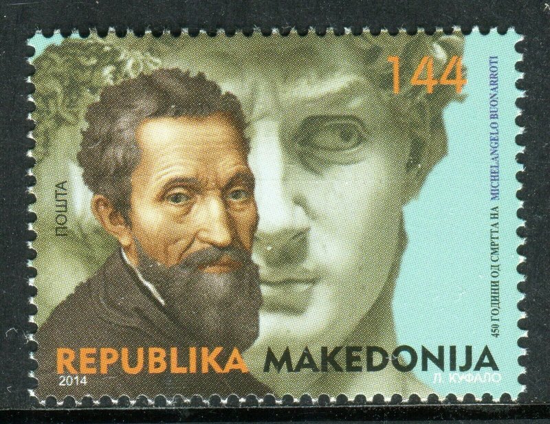 164 - MACEDONIA 2014 -  Michelangelo Buanarroti - MNH Set