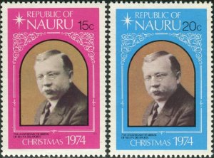 Nauru 1974 SG127-128 Christmas set MNH