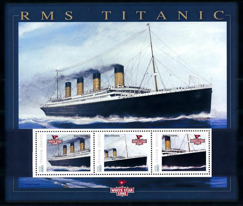 [76713] Guinea-Bissau 2012 RMS Titanic White Star Line Sheet MNH