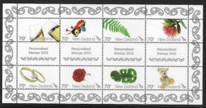 NEW ZEALAND SGMS3377 2012 PERSONALISED STAMPS M/S MNH