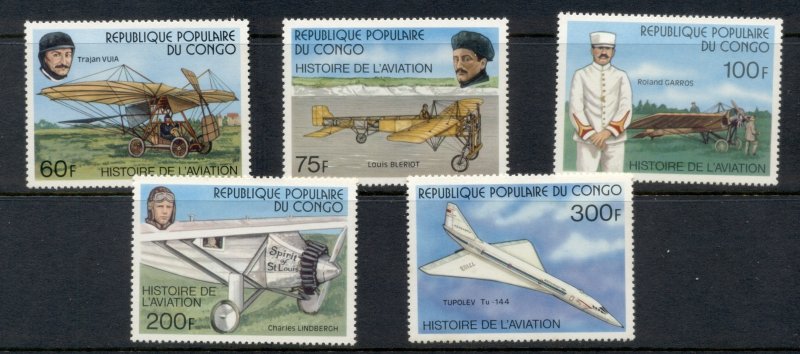 Congo PR 1977 History of Aviation MUH