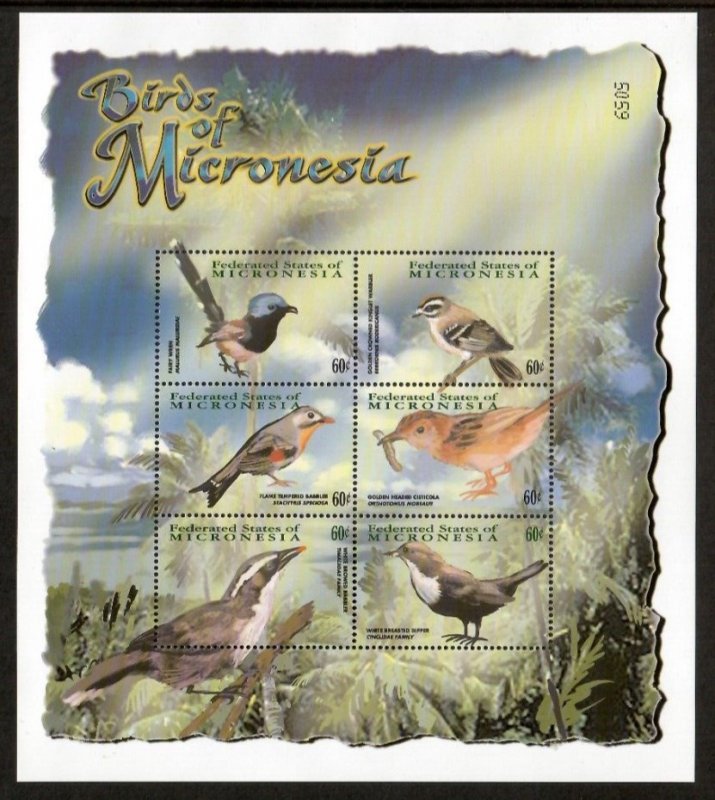 Micronesia 2001 - Birds - Sheet of 6 Stamps - Scott #465 - MNH