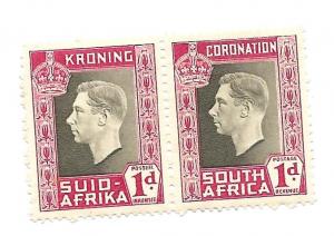 South Africa 1937 - M - Pair - Scott #75 *