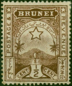 Brunei 1895 1/2c Brown SG1 Position 1/5 Fine MM