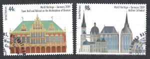 United Nations #979-980 World Heritage Sites - Germany (2009). Used.