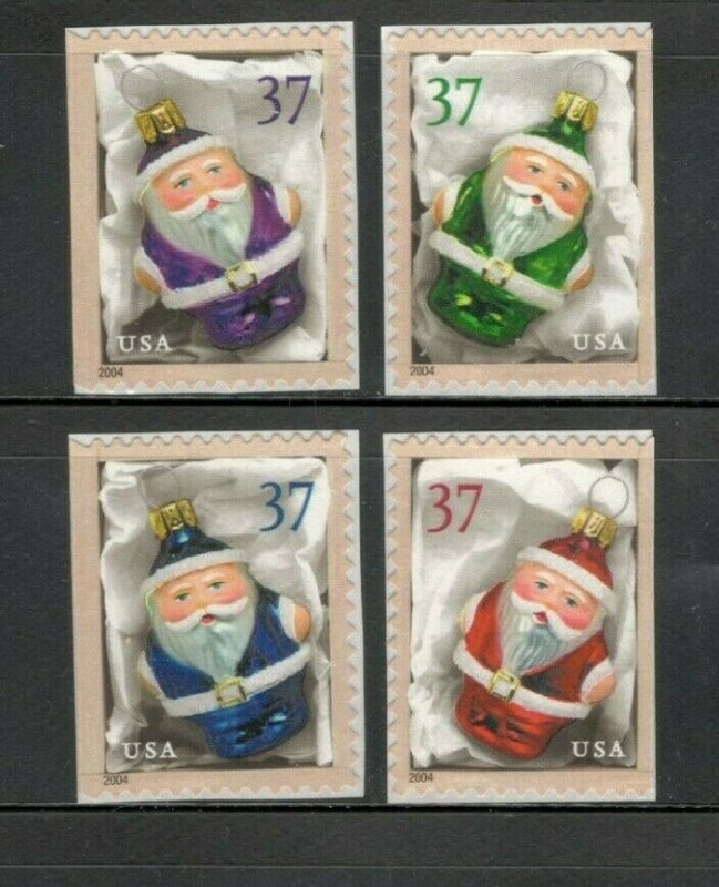 3883b-6b Holiday Ornaments Set Of 4 From Booklet Mint/nh FREE SHIPPING (A-34)