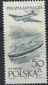 Poland C51 MNH 1957 Plane and Ship (ak5728)