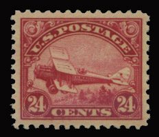 United States, Air Post #C6 Cat$140, 1923 24c carmine, well centered, never h...