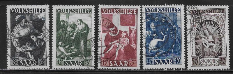 Saar B69-B73 1949 Charity set Used 2022 Scott c.v. $517.50 (*sch*)