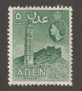 Aden, stamp, scott#48,  mint, hinged,  5 cents,