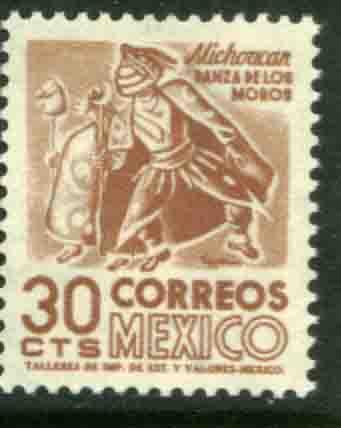 MEXICO 879a, 30cents 1950 Definitive 2nd Printing wmk 300. MINT, NH. F-VF.