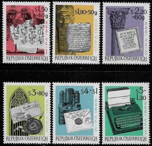 Austria #B315-20 Mint Never Hinged Set - Development of Writing
