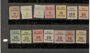 GERMANY BAVARIA RAILROAD REVENUE STAMP COLLECTION