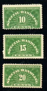 QE1, QE2, QE3  MINT OGH  ⭐⭐⭐⭐⭐