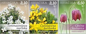 Croatia 2020 MNH Stamps Scott 1171-1173 Protected Plants Flowers