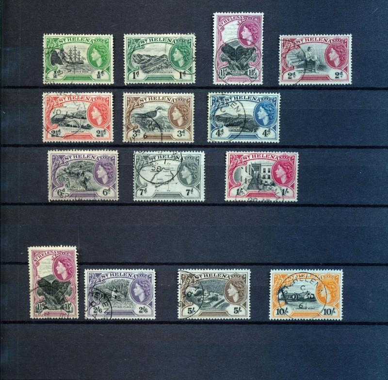 ST HELENA 1953/59 Set Used To 10/-.SG Catalogue Price 35 Pounds (OV2788)