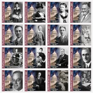 Stamps. Franklin Roosevelt 2024 year 16 stamps perforated NEW