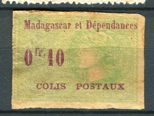 FRENCH COLONIES; MADAGASCAR early 1900s Colis Postaux Mint 10c. value