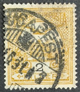 Hungary, 1906, SC#68b, Turul and Crown of St. Stephen, Used, VF