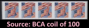 US 5656 Old Glory F strip 5 BCA (from small coil) MNH 2022