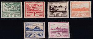 JERSEY  1943  S G 3 - 8  SET OF 6  MH 