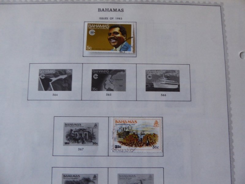 Bahamas 1884-1991 Stamp Collection on Album Pages