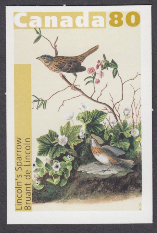 Canada - #2040 John James Audubon's Birds, Lincoln's Sparrow - MNH