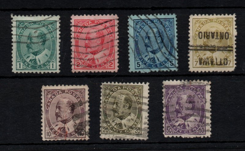 Canada 1903 KEVII  Definitive fine used set SG173-187 WS43345