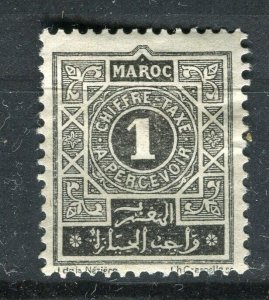 FRENCH COLONIES; MOROCCO 1917 early Postage Due issue Mint hinged 1c. value