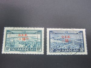 French Morocco 1938 Sc CB22-3 set MH