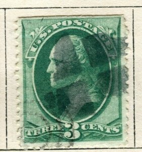 USA; 1870-71 early Presidentail series issue fine used 3c. value