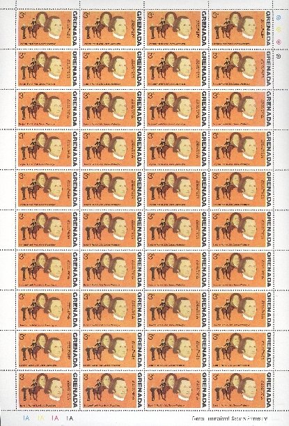 GRENADA 1976  MILITARY #628-29-30-31 CPLT SHEETS of  40...MNH...$40.00