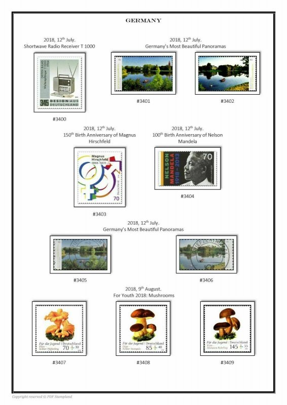 Germany 1949-2021 PDF (DIGITAL) STAMP ALBUM PAGES