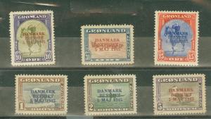 Greenland 22a-27a MNH CV $2900