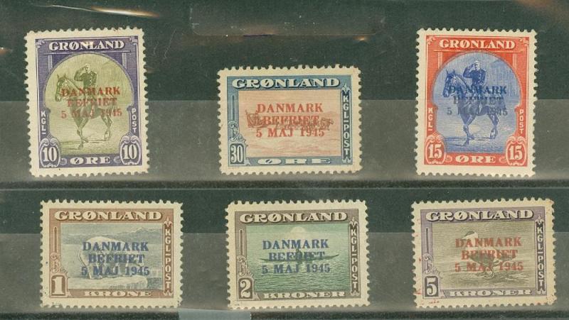 Greenland 22a-27a MNH CV $2900