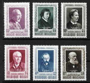 BELGIUM 1952 Famous Persons (6v Cpt) Fresh MLH CV$120+