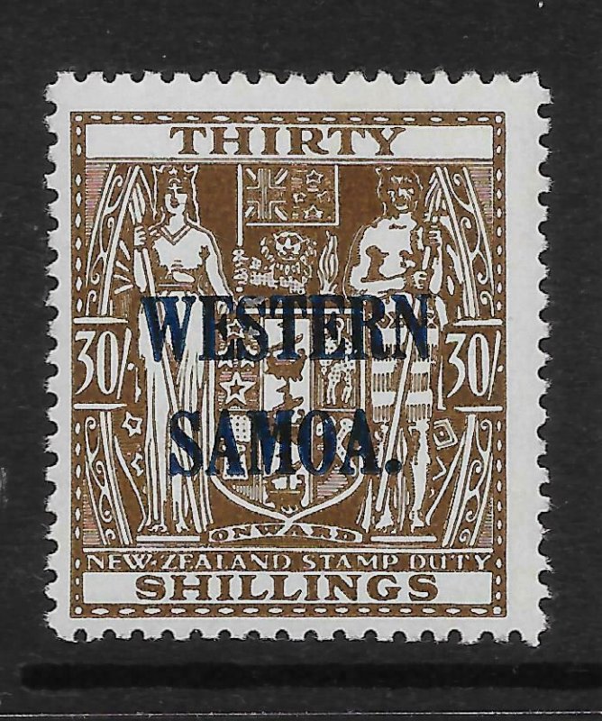 SAMOA SG211 1946 30/= BROWN ARMS MNH