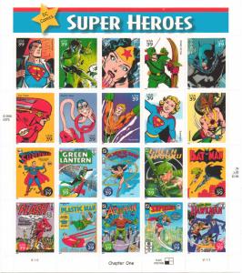 US 4084 - 39¢ DC Comic Superheroes Unused