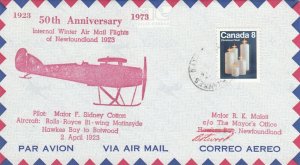 Canada - Hawkes Bay, 50th Anniv. Nfld. 1923 Winter Air Mail Flight #4